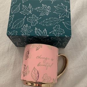Erin condren gold and blush change is beautiful ceramic mug